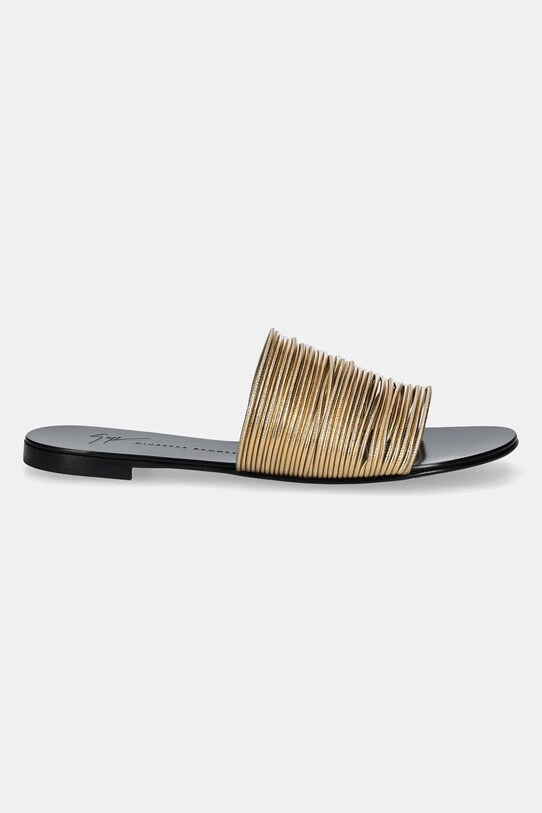 Giuseppe Zanotti slapi de piele Nuvoroll E500052.003 aur SS25