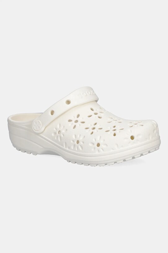Παντόφλες Crocs Classic Floral Cut Out Clog πλατφόρμα μπεζ 210927.0WV