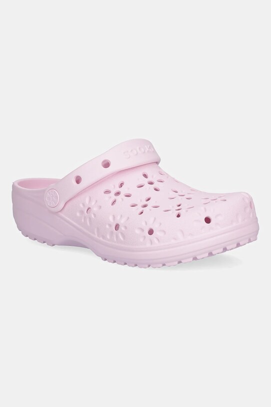Šľapky Crocs Classic Floral Cut Out Clog klinový ružová 210927.6ZW