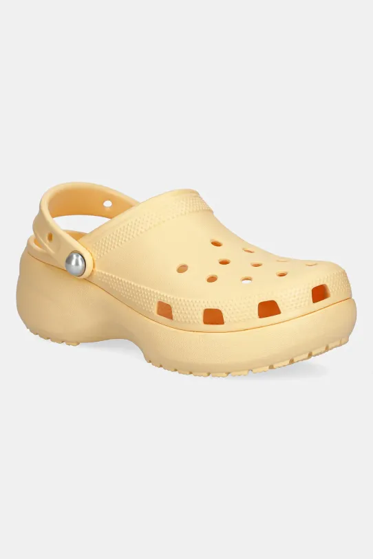 Crocs papuci Classic Platform Pearl Clog platformă portocaliu 211231.78Z