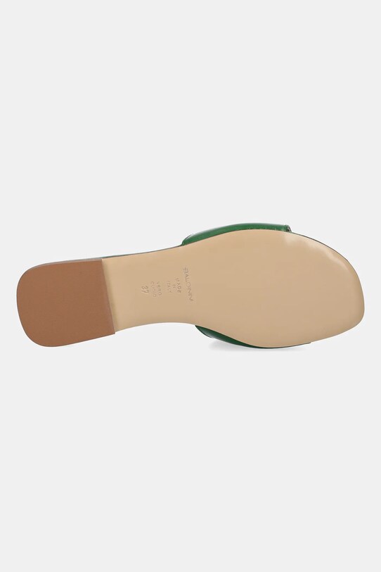 Kožené šľapky Baldinini D5E224P1NAPP.5028 zelená