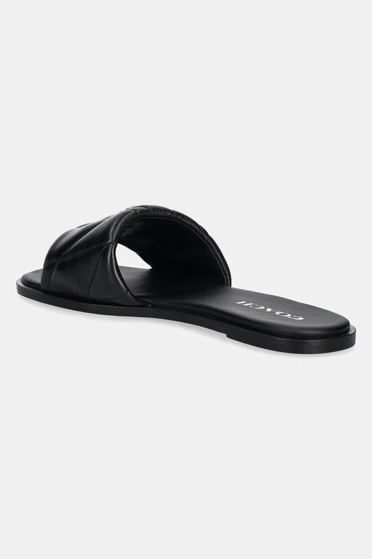Încălțăminte Coach slapi de piele Holly CR047.BLK negru
