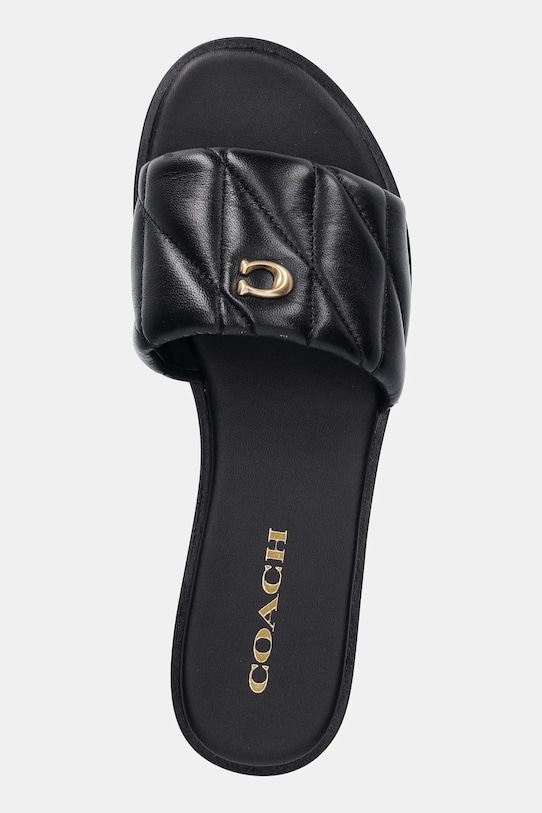 Coach klapki skórzane Holly czarny CR047.BLK