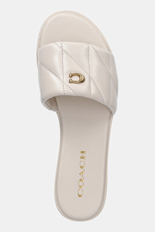 Coach șlapi de piele Holly bej CR047.CHK