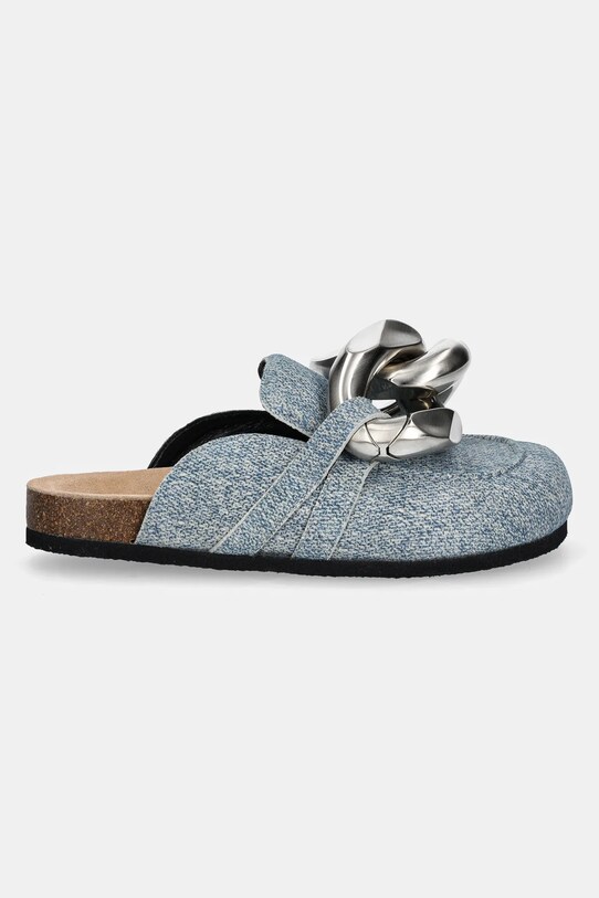 JW Anderson klapki zamszowe LF0048.LA0238.800 niebieski SS25