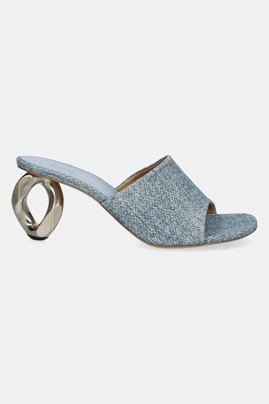 JW Anderson papuci Chain Heel Open Mule SN0104.LA0238.800 albastru SS25