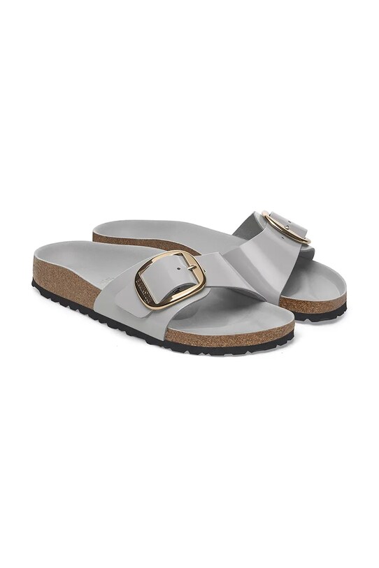 Δερμάτινες παντόφλες Birkenstock Madrid Big Buckle γκρί 1029534