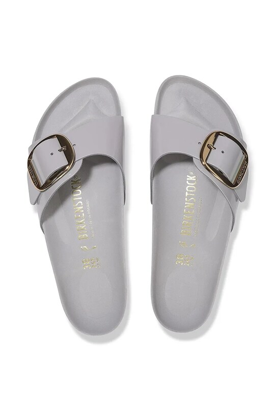 Δερμάτινες παντόφλες Birkenstock Madrid Big Buckle 1029534 γκρί