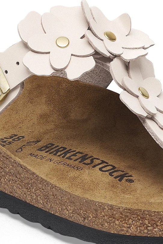 Boty Kožené žabky Birkenstock Gizeh Flowers 1029304 růžová