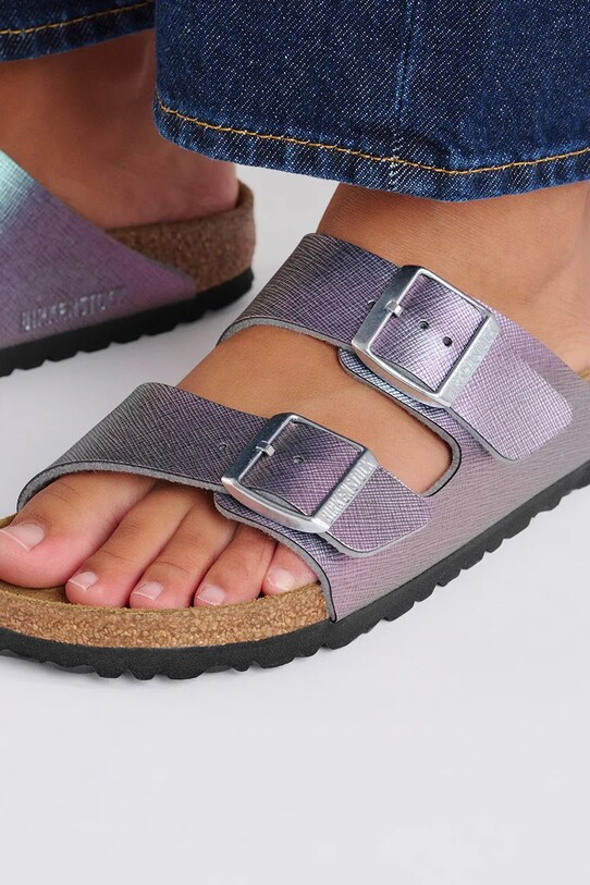 Birkenstock papuci Arizona Saffiano Iridescent 1029510