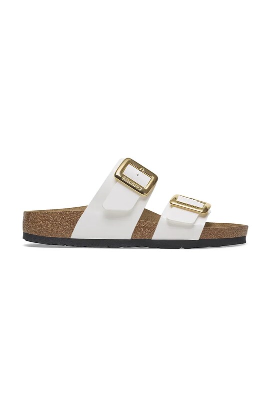 Birkenstock klapki Sydney Patent Cushion Buckle syntetyczny biały 1029452