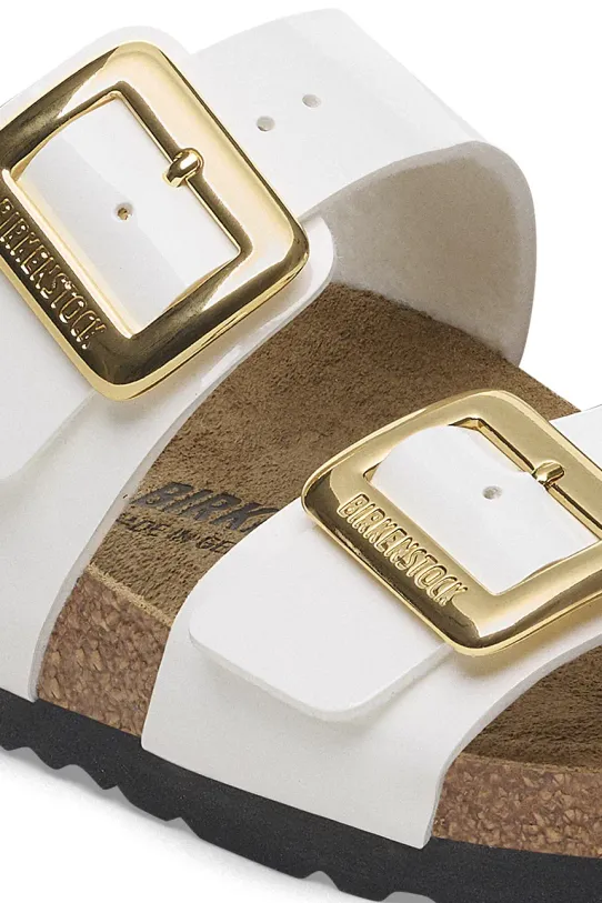 Obuwie Birkenstock klapki Sydney Patent Cushion Buckle 1029452 biały