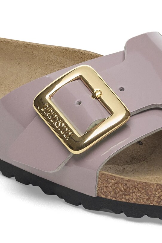 Boty Pantofle Birkenstock Catalina Patent Cushion Buckle 1029389 fialová