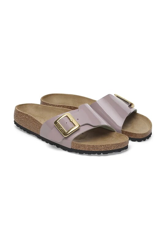 Pantofle Birkenstock Catalina Patent Cushion Buckle fialová 1029389