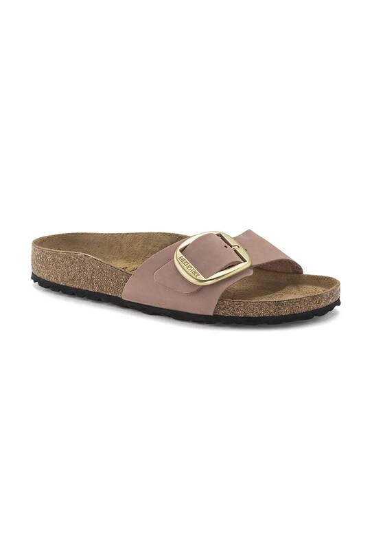 Nubukové pantofle Birkenstock Madrid Big Buckle 1024016 růžová SS25