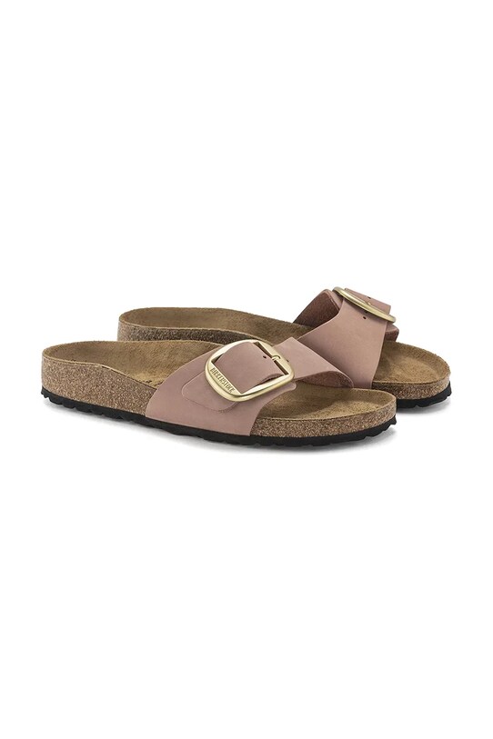 Nubukové pantofle Birkenstock Madrid Big Buckle růžová 1024016
