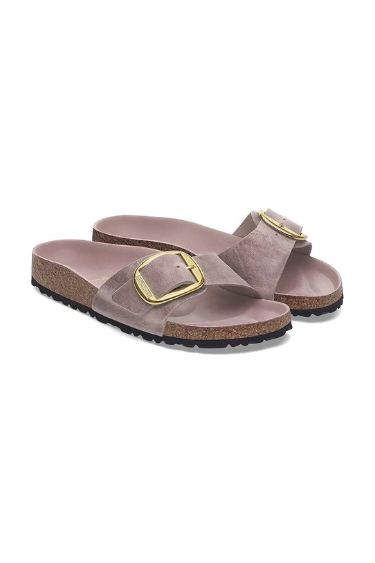 Kožené pantofle Birkenstock Madrid Big Buckle fialová 1029300
