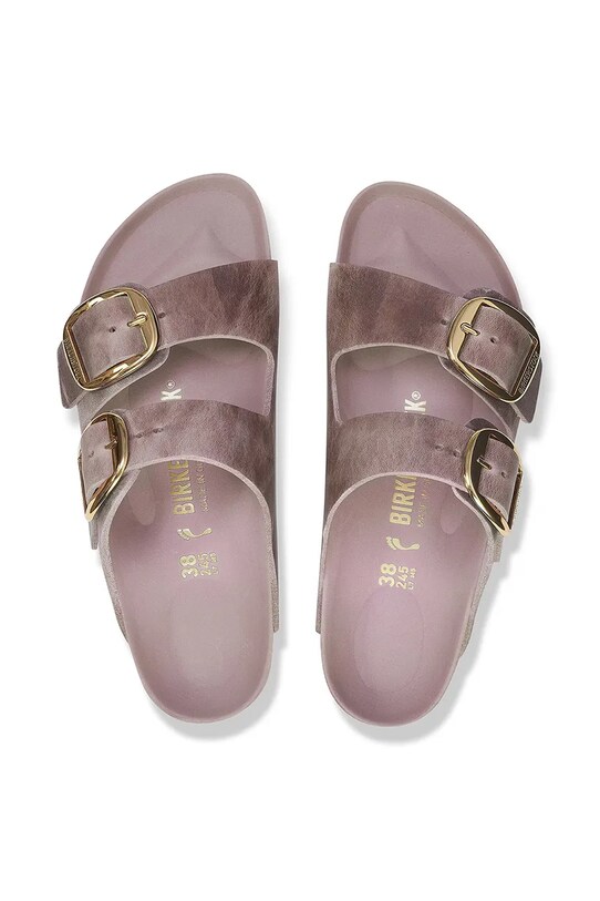 Шкіряні шльопанці Birkenstock Arizona Big Buckle 1029267 фіолетовий