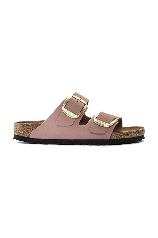 Birkenstock klapki nubukowe Arizona Big Buckle pozostałe różowy 1023963