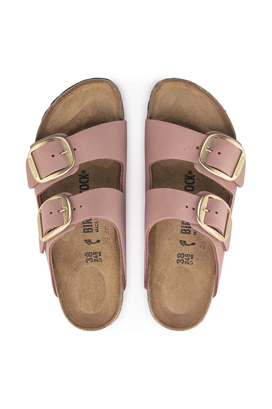 Birkenstock klapki nubukowe Arizona Big Buckle 1023963 różowy