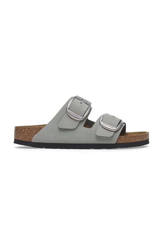 Birkenstock papuci din nubuc Arizona Big Buckle fără toc gri 1029311