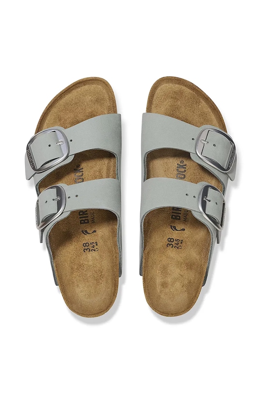 Nubukové šľapky Birkenstock Arizona Big Buckle 1029311 sivá