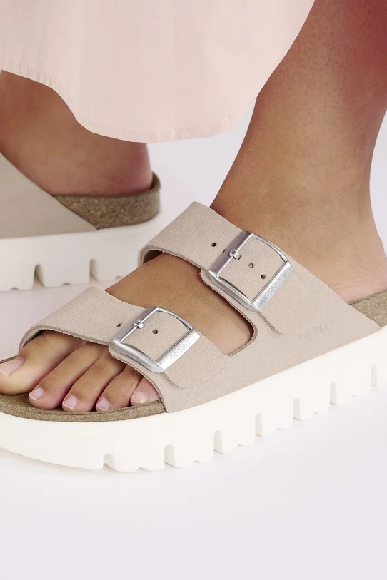 Birkenstock klapki zamszowe Birkenstock x Papillio Arizona Chunky 1029117