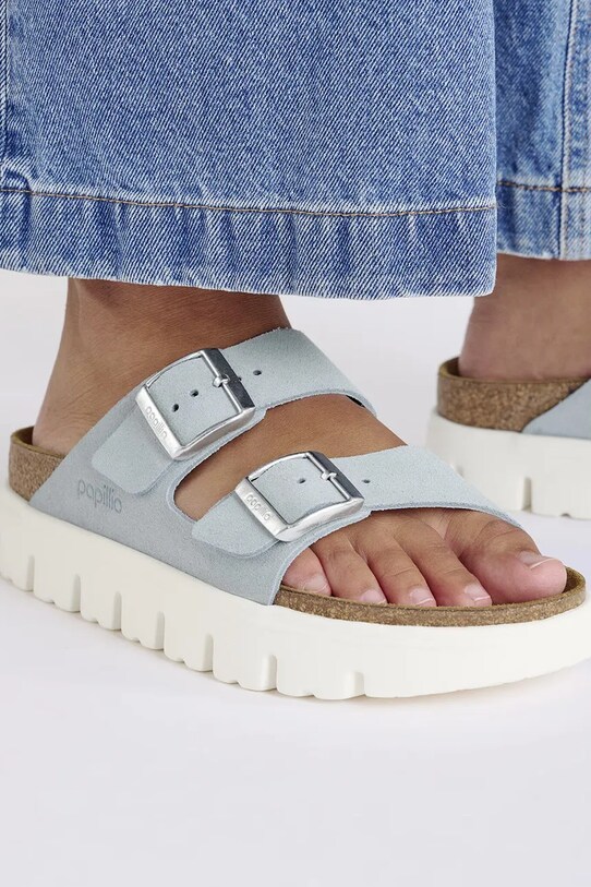 Birkenstock klapki zamszowe Birkenstock x Papillio Arizona Chunky 1029141