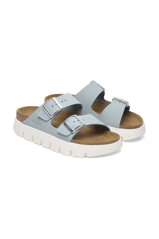 Birkenstock klapki zamszowe Birkenstock x Papillio Arizona Chunky niebieski 1029141