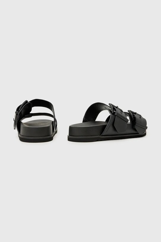 Încălțăminte AllSaints slapi de piele Sian Sandal W034FC.BLK negru