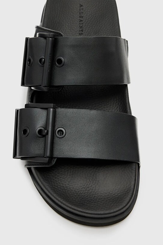 AllSaints slapi de piele Sian Sandal W034FC.BLK negru
