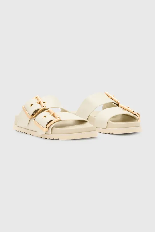 Kožené šľapky AllSaints Sian Sandal W034FC béžová SS25