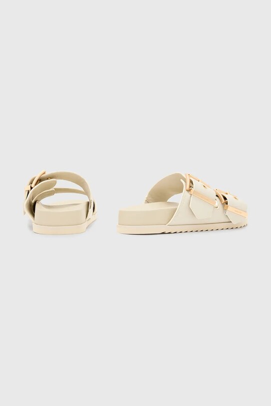 Încălțăminte AllSaints slapi de piele Sian Sandal W034FC bej