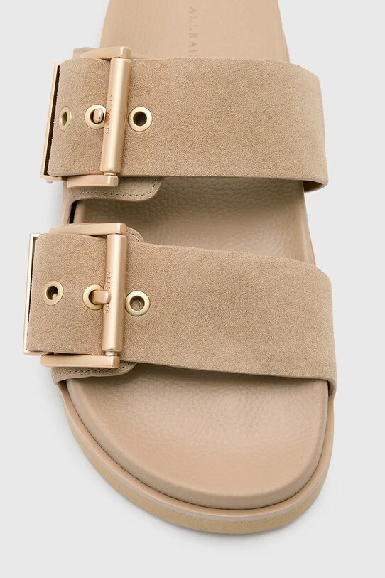 AllSaints papuci din piele Sian Sandal W035FC bej