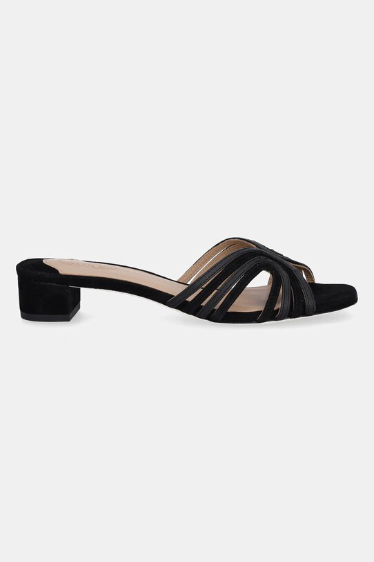 Кожаные шлепанцы Lauren Ralph Lauren Fay Mtstrp 802961818003.001 чёрный SS25