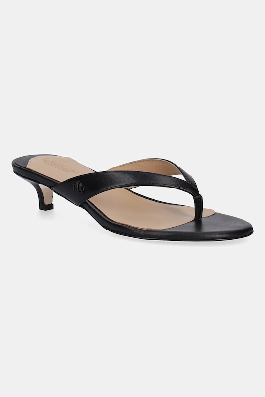 Lauren Ralph Lauren japonki skórzane Francesa do 5 cm czarny 802966841001.001