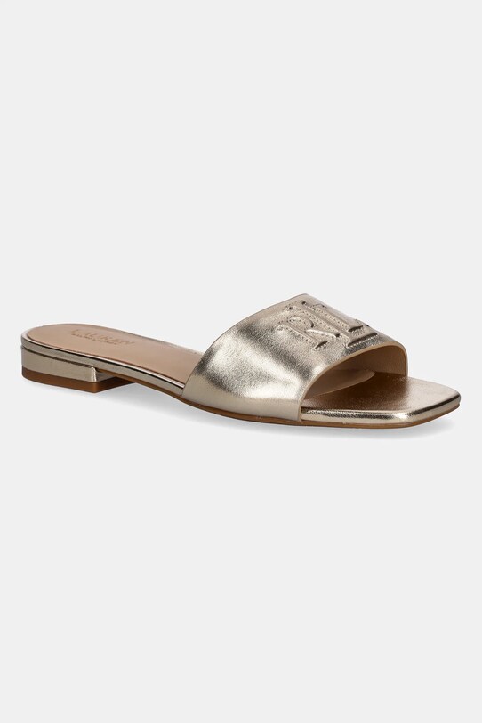 Lauren Ralph Lauren bőr papucs Everley Sld nappa bőr arany 802970531001.040