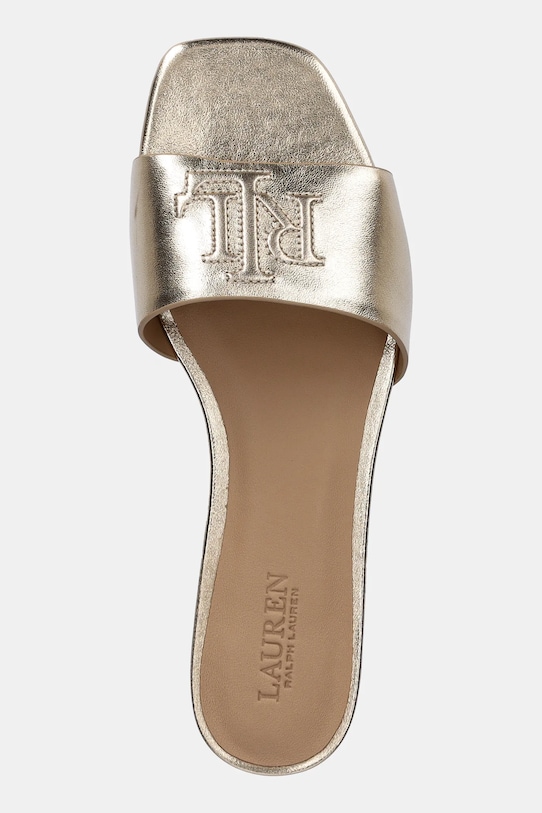 Δερμάτινες παντόφλες Lauren Ralph Lauren Everley Sld χρυσαφί 802970531001.040