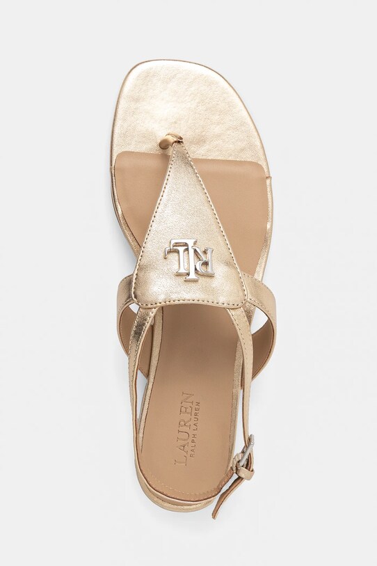 Lauren Ralph Lauren sandały skórzane Everley złoty 802970532001.040