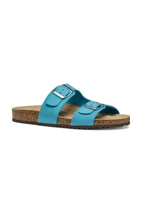 Natikače od nubuk kože Geox D BRIONIA D35LSL.00032.C4003 plava SS25