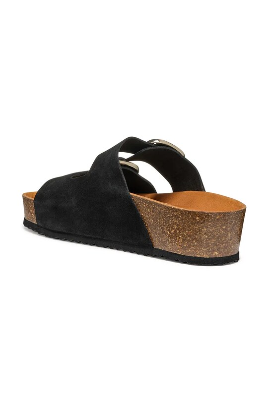 Semišové šľapky Geox D BRIONIA H čierna D551DA.00022.C9999
