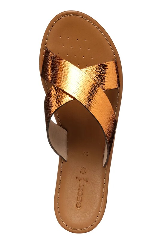 Geox klapki skórzane D SOZY S D55LXH.000KY.C2008 złoty