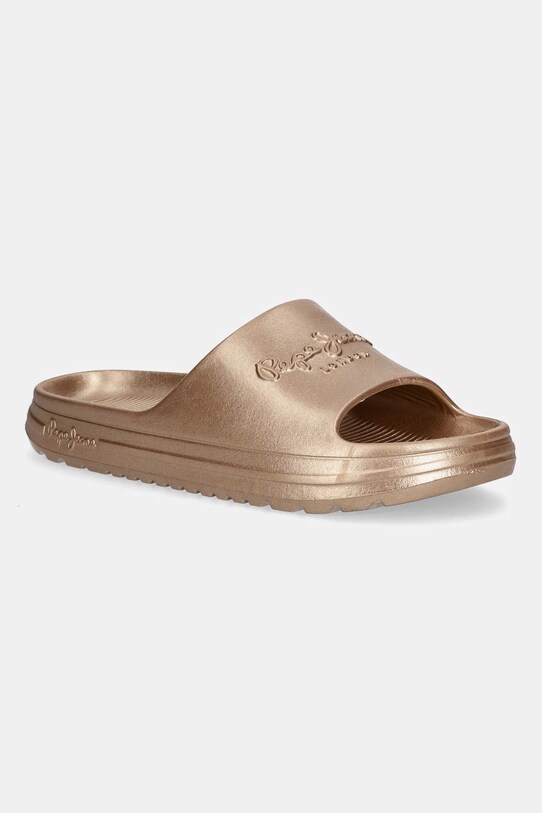Pepe Jeans papuci BEACH SLIDEMET W sintetic aur PLS70165