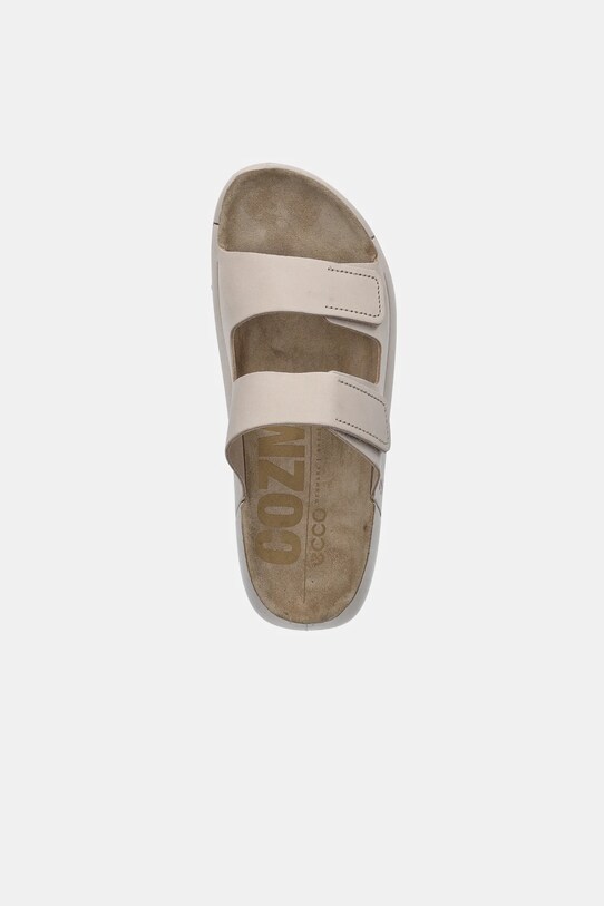 Nubuck παντόφλες Ecco Cozmo 2-Strap μπεζ 206823.02378
