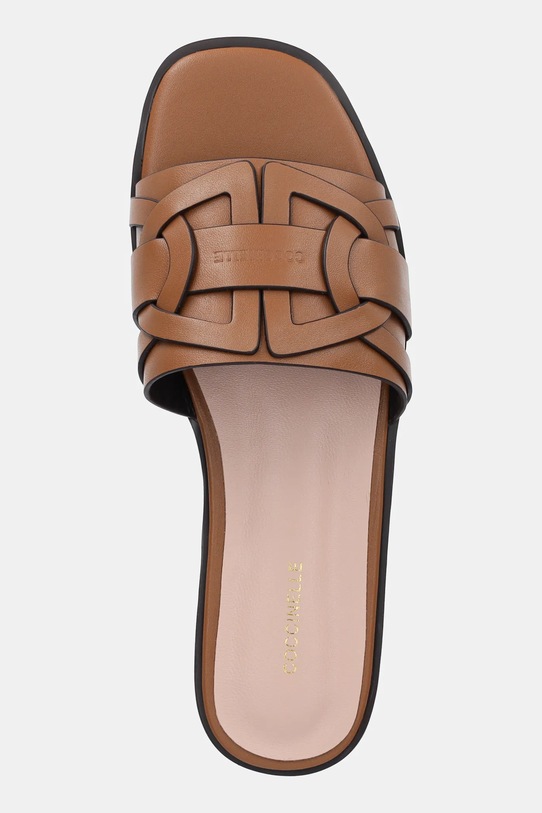 Coccinelle klapki skórzane brązowy E4.SVP.17.01.01.W12