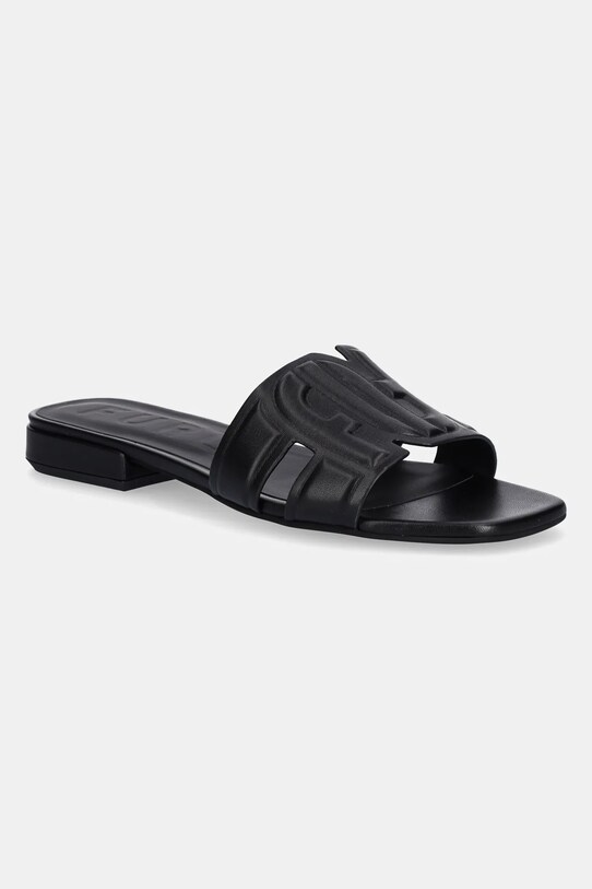 Furla slapi de piele Summer Mule piele negru YJ34SUM.X30000.O6000