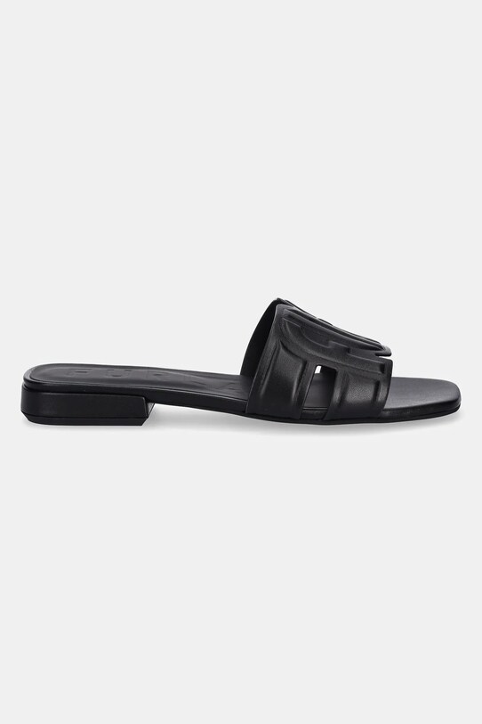 Furla slapi de piele Summer Mule YJ34SUM.X30000.O6000 negru SS25