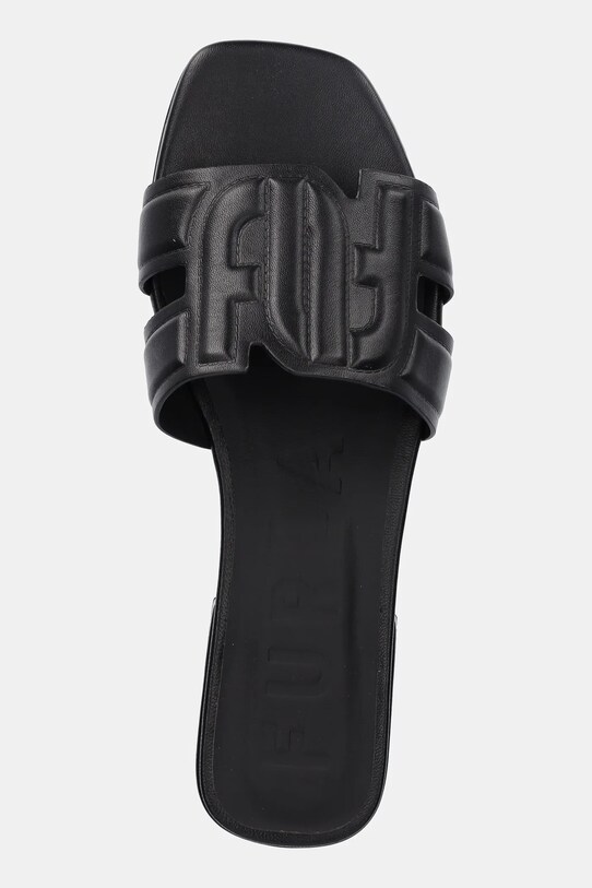 Furla slapi de piele Summer Mule negru YJ34SUM.X30000.O6000