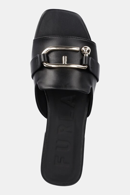 Furla slapi de piele Nuvola Mule negru YJ36FNU.X30000.O6000