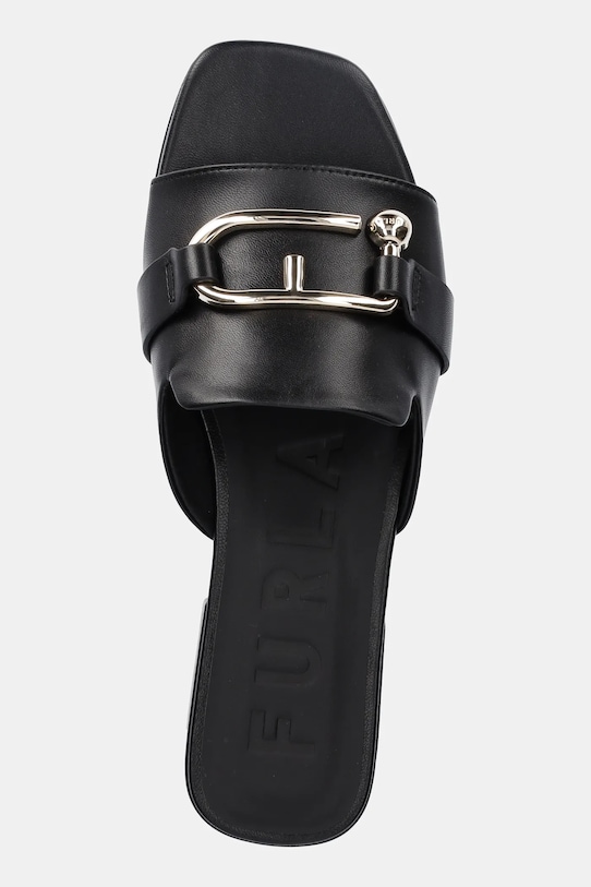 Furla bőr papucs Nuvola Mule fekete YJ36FNU.X30000.O6000